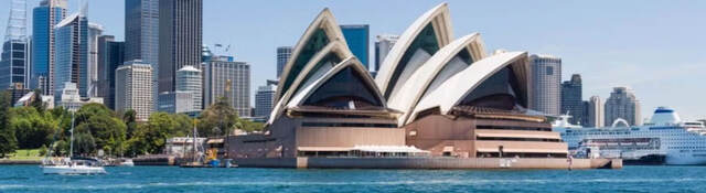 A photo of the Sydney Opera House from the water