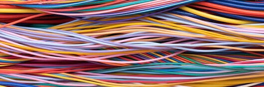 many long colorful wires