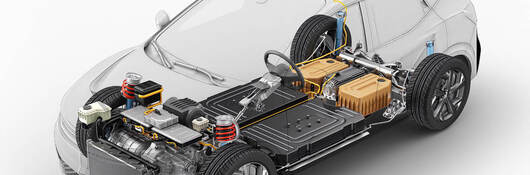 Electric car cutaway 