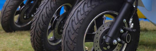 Three modern scooters