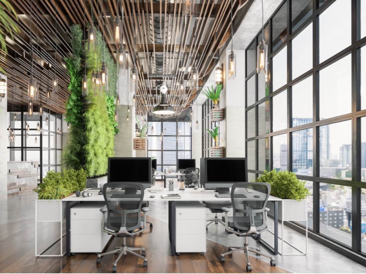 Interior of a green office