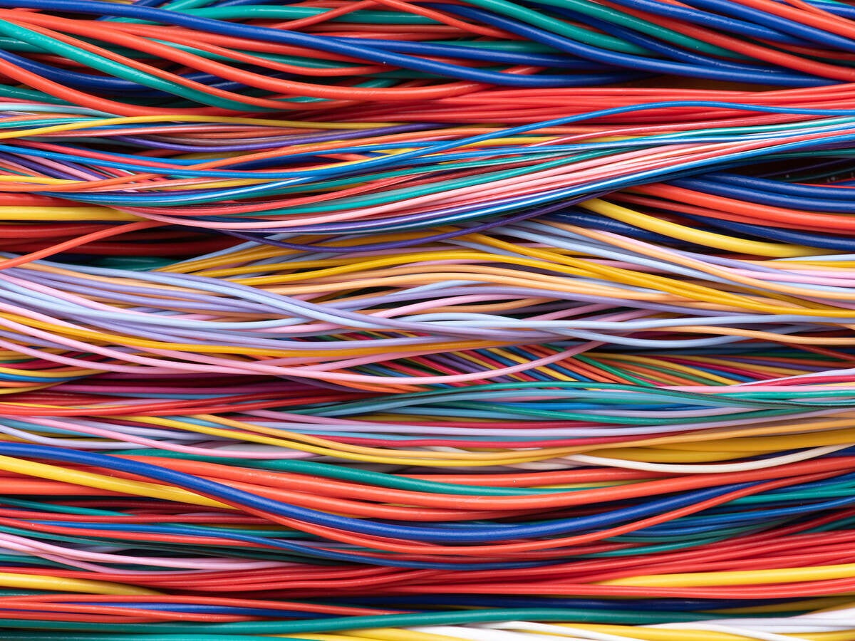 many long colorful wires