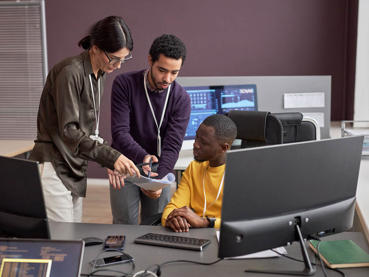 Business people collaborating on a project