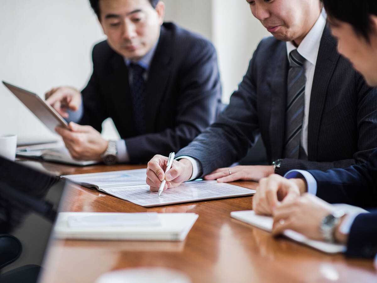 Businessmen in a meeting
